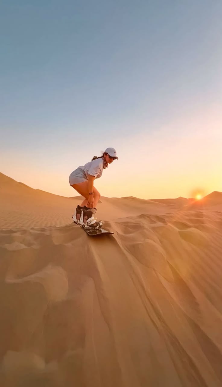 Desert sandboarding with panoramic views